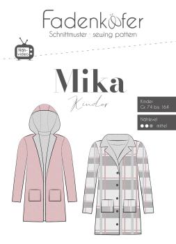 Fadenkäfer Papierschnittmuster Mantel Mika Kinder